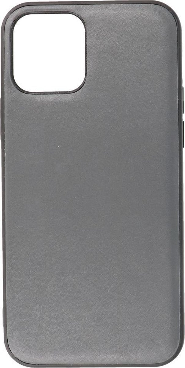 DiLedro - BackCover Echt Leer iPhone 12 Pro Max Shock Proof - Stone Grey