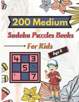 200 Medium Sudoku Puzzles Books For Kids Age 8