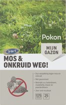 Pokon Mos en Onkruid Weg! - 1,375kg - Onkruidverdelger - Geschikt voor 25m² - Zowel mos- en onkruidbestrijder - Anti mos gazon