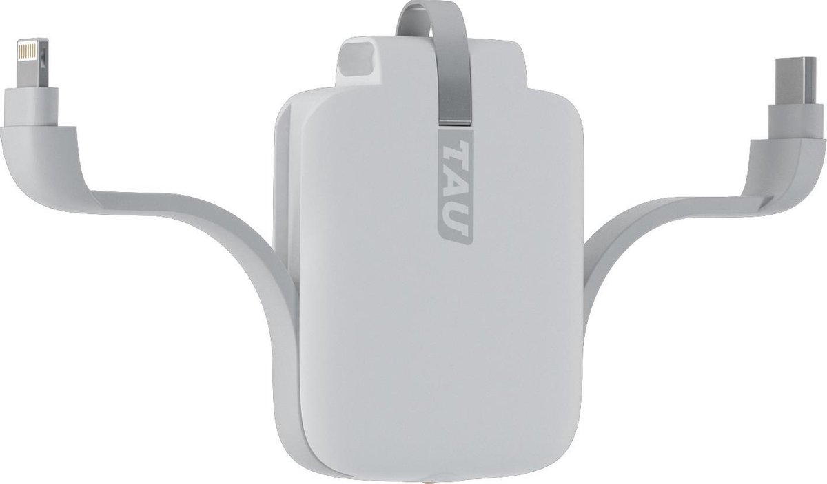 TAU Mini Powerbank Sleutelhanger 1400mAh met 3 in 1 Oplader - afbeelding 2