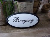 Plaque de porte émaillée ovale 'Berging'