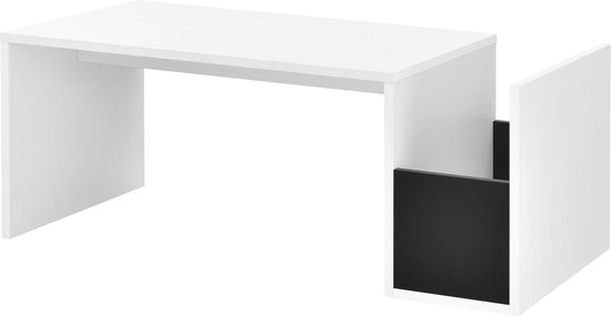 Salontafel 90x45x35 cm bewerkt hout zwart kopen