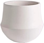 Pot Fusion White ronde bloempot voor binnen 17x15 cm wit