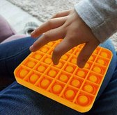 Pop it fidget toy - Pop it - Fidget toys - Tik Tok - Verlicht stress - Zintuigelijke speelgoed - Kind en volwassenen - Kubus oranje