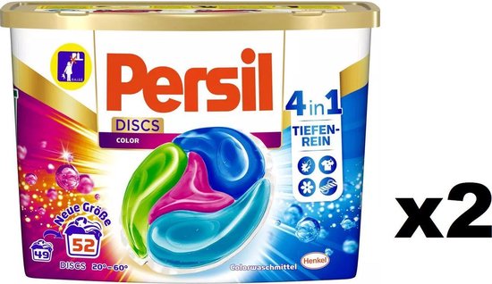 PERSIL Wasmiddel 4in1 - Color - Voordeelbox Discs - 104 Wasbeurten