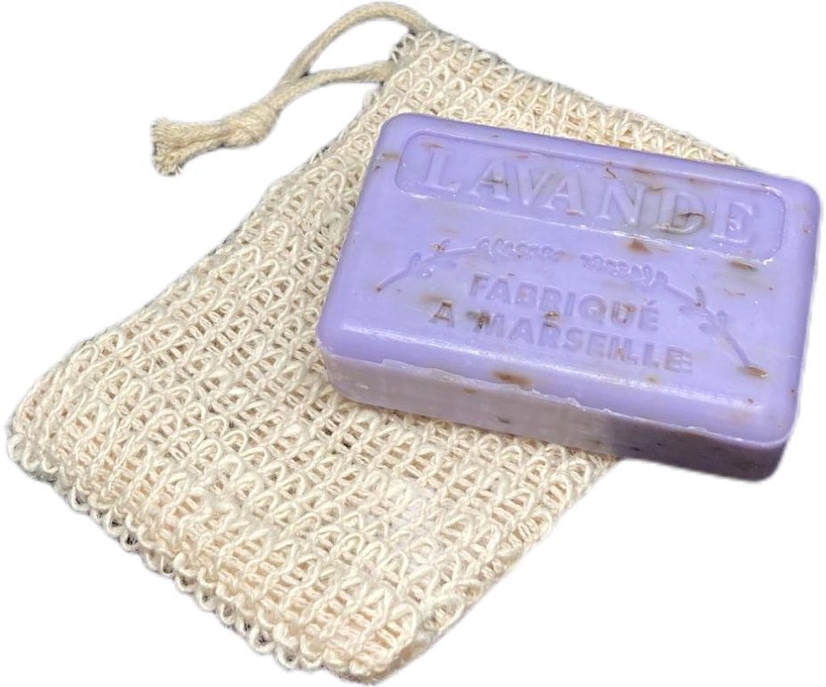 2X Sisal Zeep & shampoo bar zakje peeling zeepzakje scrub zakje