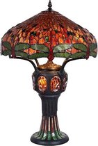 Tiffany stijl tafellamp - glas in lood - 83cm hoog
