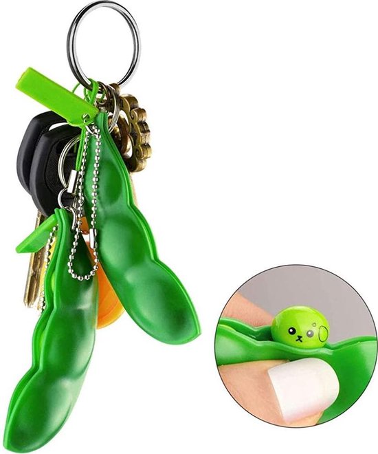 Fidget Bean |  Fidget Squishy | Pop It | Pea Popper | Fidget Boontjes | Sleutelhanger | Fidget Toy | Simple Dimple - Groen - Merkloos