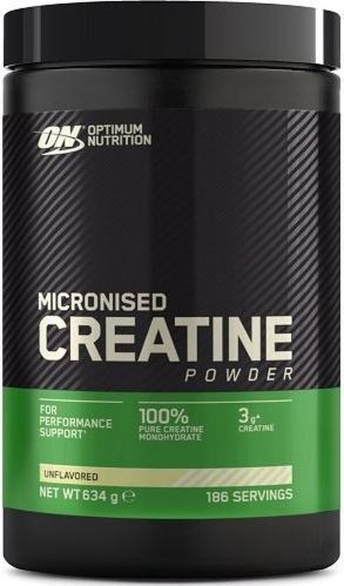 Optimum Nutrition - Creatine (Micronized) - Creatine Poeder - 634 Gram (176 doseringen) - 1 Pot