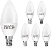 Aigostar LED A5 C37 5W - E14 fitting - 3000K - Set van 5 stuks