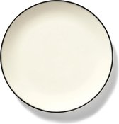 Serax Ann Demeulemeester L'assiette D28cm blanc cassé / noir var1