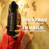 Traveleers | Duurzame Filterfles | Filtert tot 1500L | 650ml Drinkfles