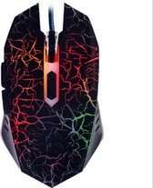 Gaming Muis | 6 knoppen | 6 kleuren | 2400 DPI | Zwart |