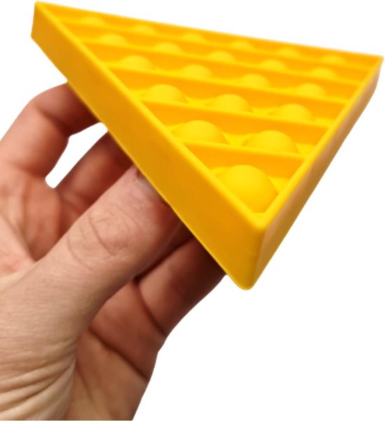 Thumbnail van een extra afbeelding van het spel Pop it Driehoek - Geel - Fidget Toys - Voor jongens en meisjes - Top Cadeau