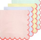 Wegwerp servetten - Neon Pastel - Meri Meri - 20stuks - 16cm gevouwen