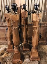 robuste houten lampen voet 64H gemaakt van gerecycled sloophout