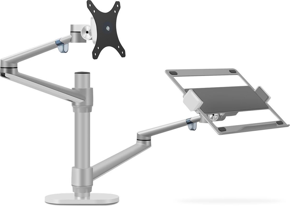 Alberenz® laptop monitor arm zilver - Monitor beugel - Ergonomisch ontwerp - Monitor standaard - Laptop Standaard - Monitorarm - Monitorbeugel