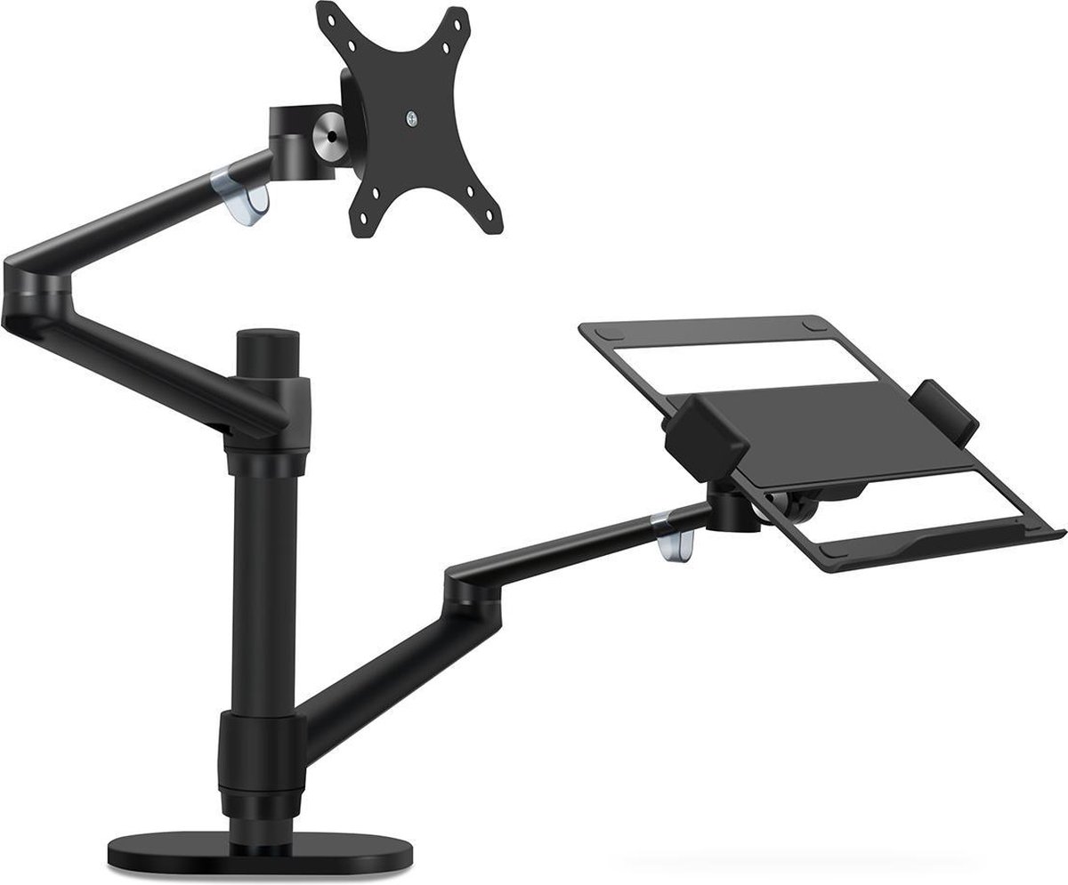 Alberenz® laptop monitor arm zwart - Monitor beugel - Ergonomisch ontwerp - Monitor standaard - Laptop Standaard - Monitorarm - Monitorbeugel