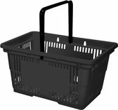 Winkelmandje 28 liter - zwart - 1 handvat