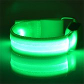 Lichtgevende Armband LED - Hardloopband - Sportband - Arm band Groen - Voor Sport Festival Feest Wandelen Hardlopen - Inclusief Batterij