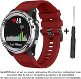 Rood Siliconen Bandje Garmin Fenix 5 (& 5 Plus & Sapphire) / Forerunner 935/945 / Quatix 5 &5 Sapphire / Fenix 6 &6 Plus / Approach S60 & S62 / MARQ devices / D2 Delta – Maat: zie