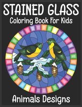 stained glass Coloring Book For Kids Animals Designs