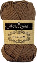 AANBIEDING SCHEEPJES BLOOM 427 COLUMBINE [ KATOEN BRUIN ] PAK MET 10 BOLLEN a 50 GRAM. INCL. Gratis Digitale vinger haak en brei toerenteller.