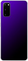 Samsung Galaxy S20 - Smart cover - Paars Zwart - Transparante zijkanten