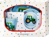 Tractor kinder servies set melamine (bord + kom + beker + lepel) - Die spiegelburg serie Later als ik groot ben ...