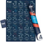 Luckies Of London Poster - Fuel Race Tracks - 59.4 X 42 Cm - Blauw