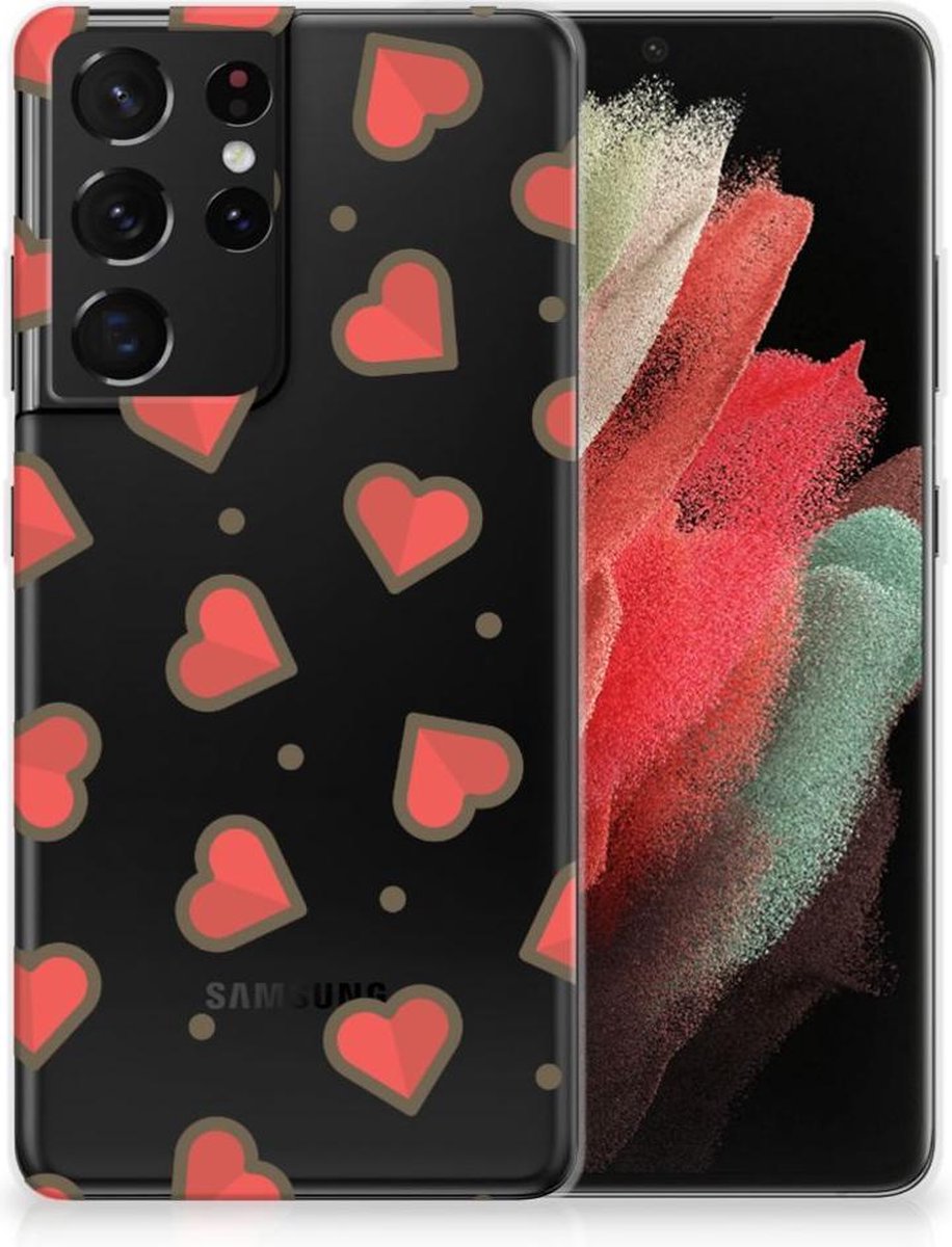 Samsung Galaxy S21 Ultra TPU bumper Hearts