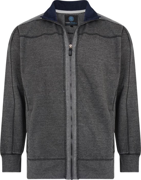Kam Jeans Sweater Full Rits 65% katoen 35% polyester - Heren