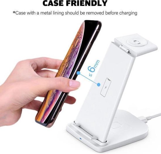 NTRONIC – 3 in1 Qi Wireless Charger – Draadloze oplader – Bureaulader  incl.Quick... | bol.com