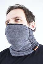 Knitted Snood grijs/zwart melange