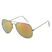 IZZLE Zonnebril Aviator 2245 - Dames/Heren - UV400 bescherming - Zwart montuur/Gekleurd glas