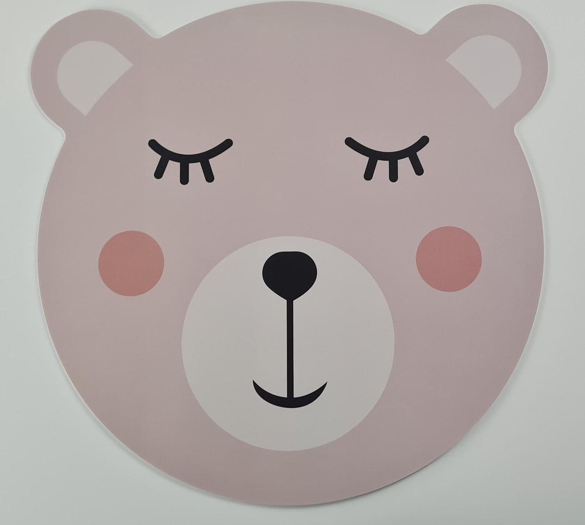 4x Placemat Beer | 38cm rond | Animal Look - placemat voor kinderen - kunststof