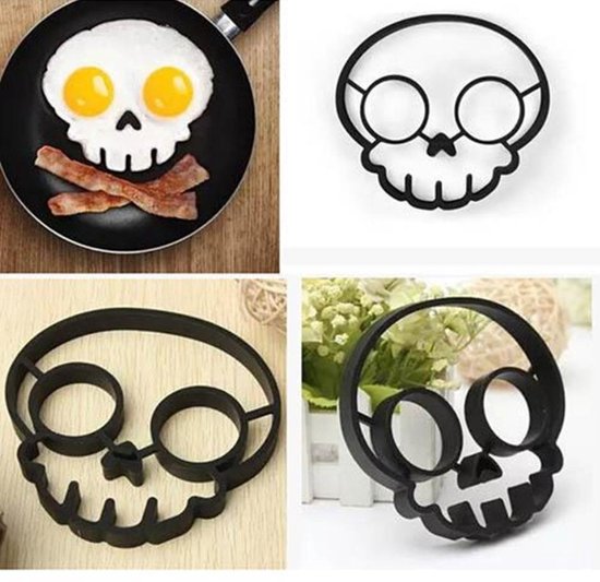 Ei Ring - Pancake Ring - Doodskop- Zwart- Pancake Maker - 1 stuk - Keuze uit 10 Verschillende Varianten