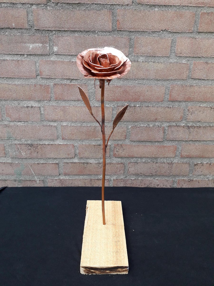 Rose en cuivre - rose à la main - rose de la Saint-Valentin à la main en  cuivre | bol
