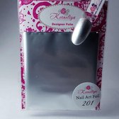 Korneliya Nailart folie - Transfer folie - Nagel Folie Mat Craquelé Zilver 201