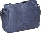 Justified Bags® Kailash - Schoudertas - Large - Top Zip - 30x8x25cm - Blauw