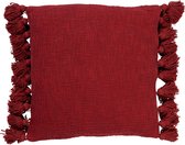 RUBY - Kussenhoes van katoen Merlot 45x45 cm - rood