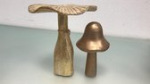 Goud decoratieve paddenstoelen - 2 stuks