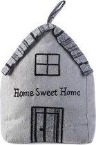 Deurstopper Huis - Deurstop - Deurwig - Deurbuffer - Home Sweet Home - Grijs - Textiel