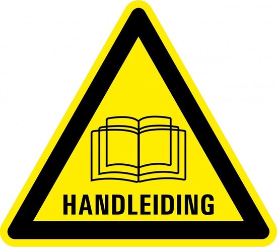 Panneau d'avertissement faites attention au manuel - plastique 300 mm