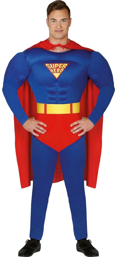 Costume de Superman | Super-héros bleu ultime | Homme | Taille 48-50 | Costume de carnaval | Déguisements