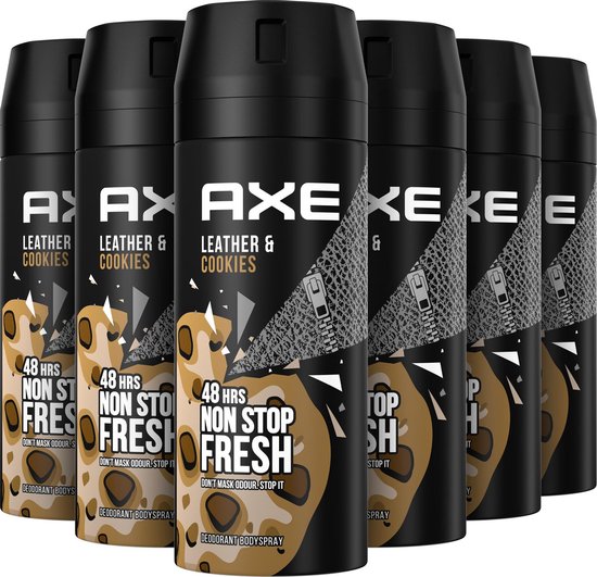 criticus persoonlijkheid Bezienswaardigheden bekijken Axe Collision Leather & Cookies Bodyspray Deodorant - 6 x 150 ml -  Voordeelverpakking | bol.com