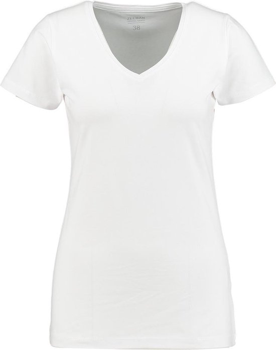 dames T-shirt korte mouw - wit - maat - 3 | bol.com