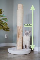 Krabpaal voor grote katten - Krabpaal voor katten - Grote krabpaal - Houten krabpaal 1 meter / 100 cm - 25 kg