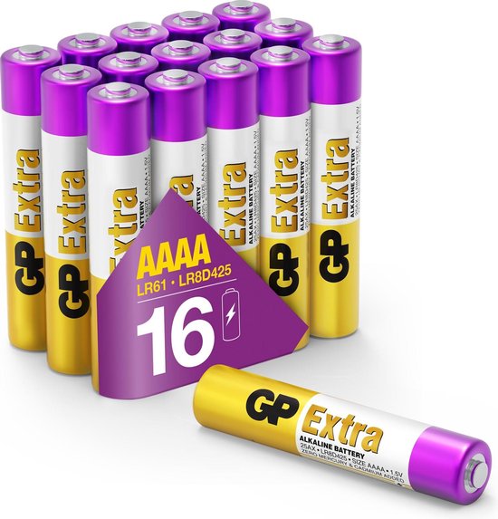 Huisdieren Tektonisch Tom Audreath GP Extra Alkaline batterijen AAAA batterij 1.5V - 16 stuks | bol.com