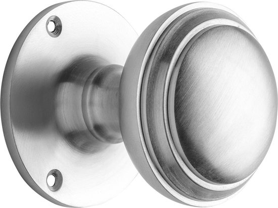 Deurknop 55mm - Rond draaibaar mat nikkel | bol.com